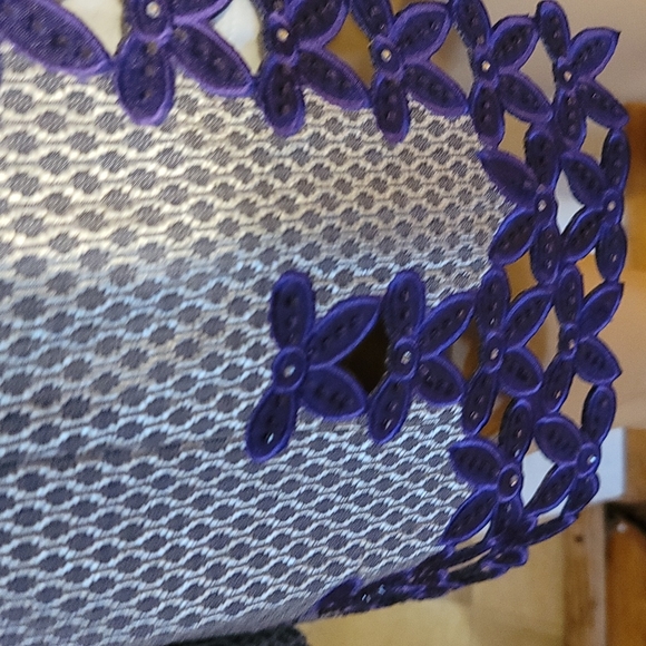 gospel blazer purple flowers sz 16W - Picture 6 of 9